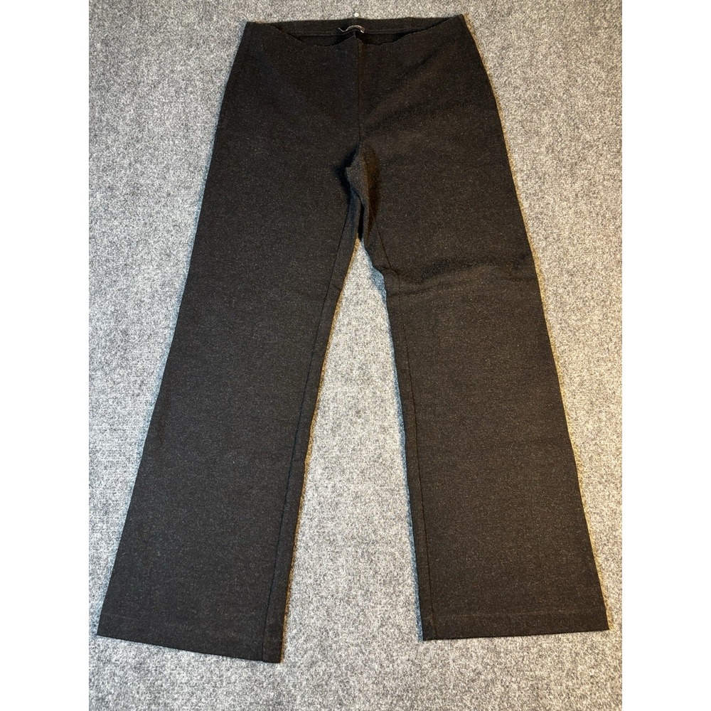 Eileen Fisher Pants Women PS Charcoal Gray Wide‎ Leg Italian Fabric Pull On PS